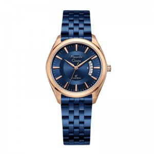 Alexandre Christie AC 8674 Rosegold Blue Lady LDBURBU